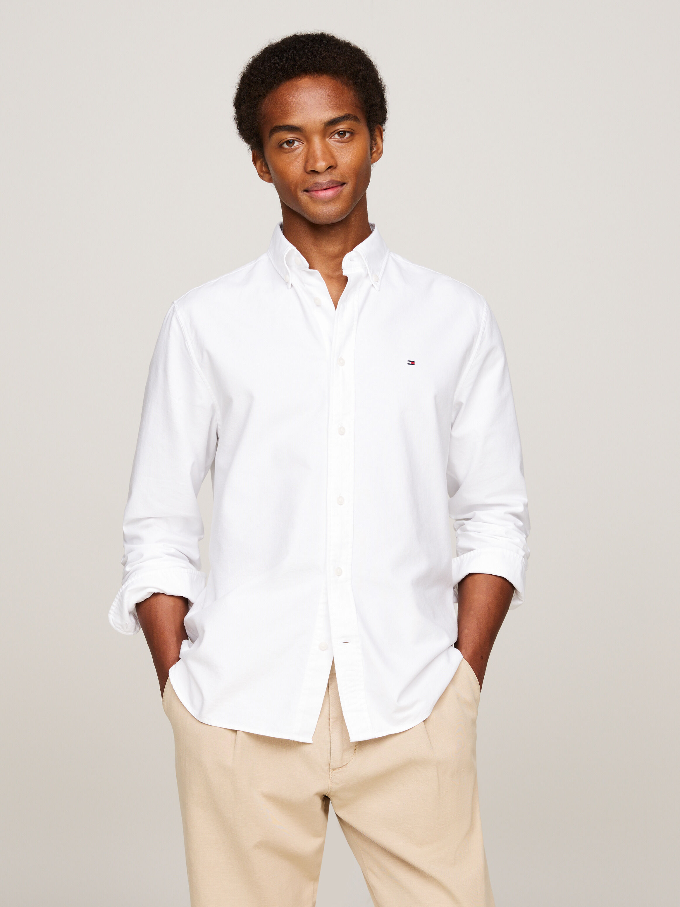 Tommy Hilfiger Heritage Regular Fit Oxford Shirt in Optic White