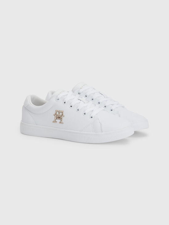 ESSENTIAL MONOGRAM LEATHER CUPSOLE TRAINERS