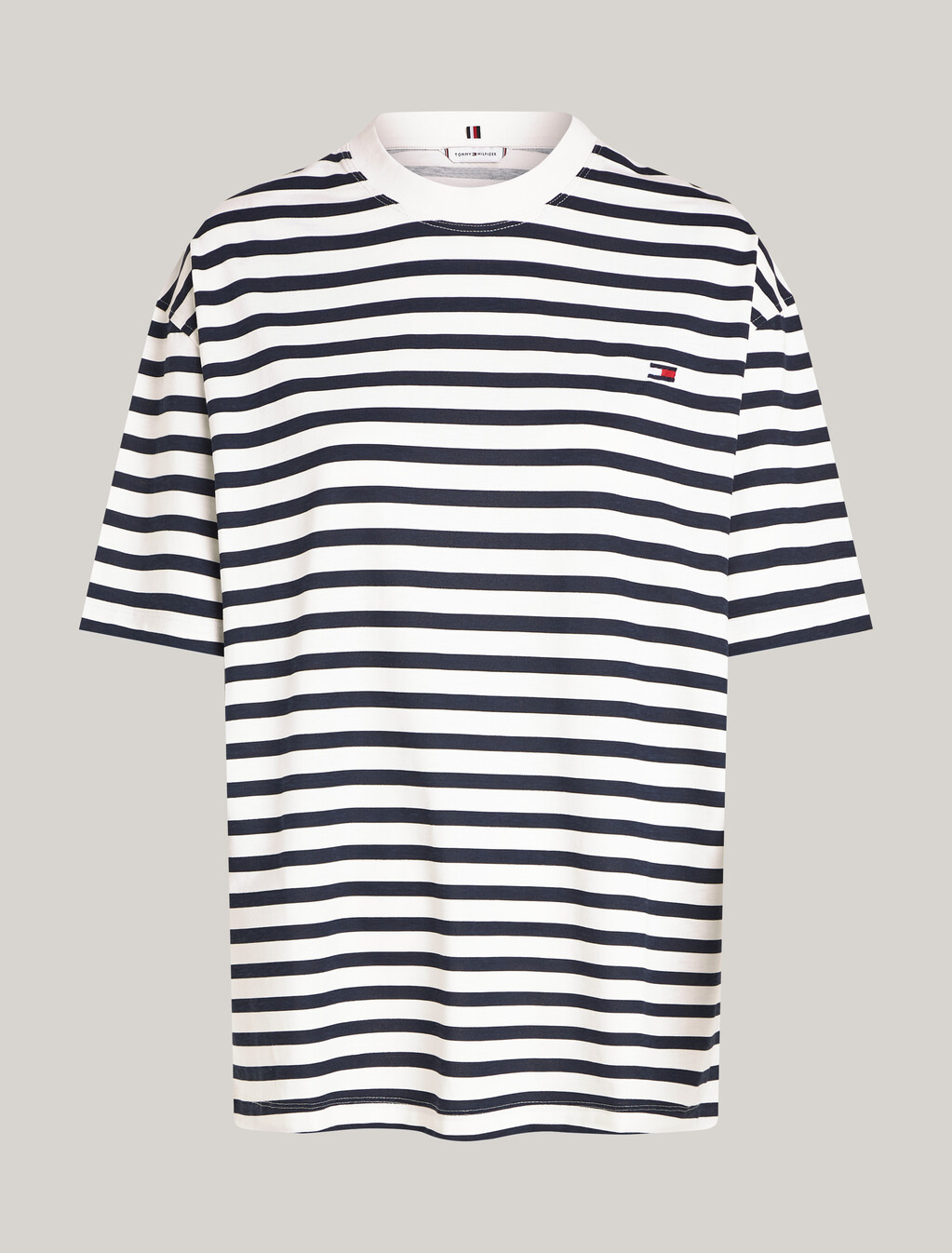 Stripe Relaxed Fit T-Shirt, Reg Stp Ancient White/ Desert Sky, hi-res