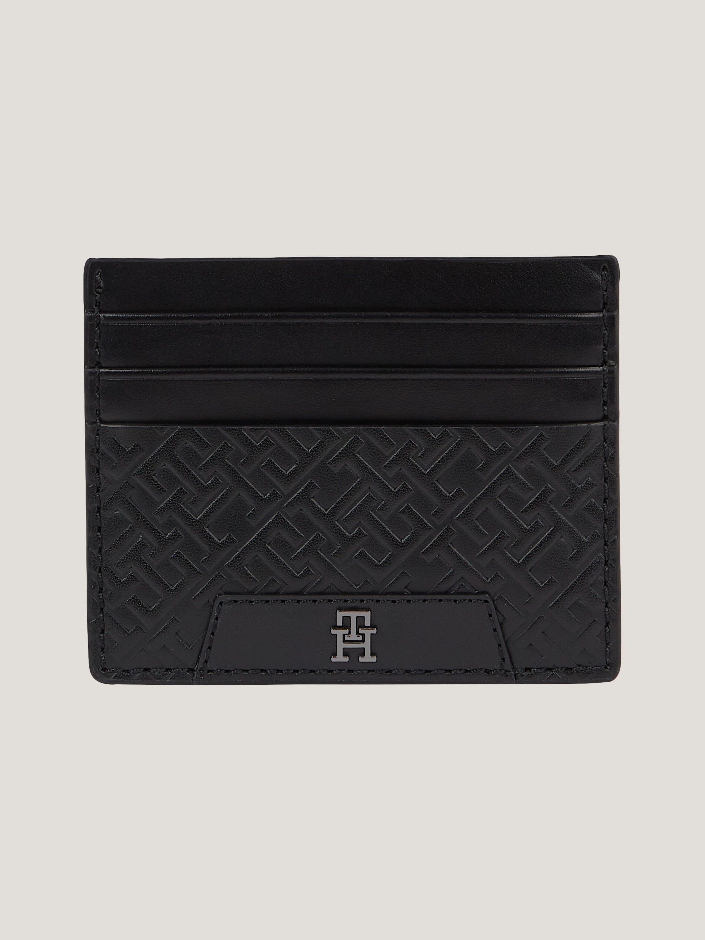 TH Monogram Leather Credit Card Holder | | Tommy Hilfiger Singapore