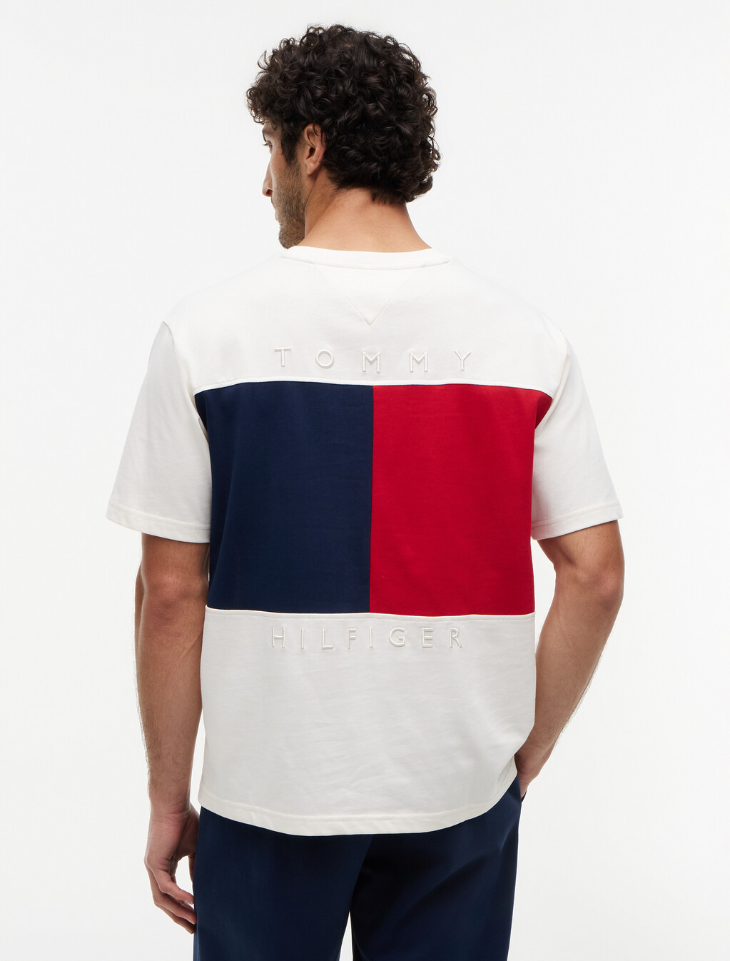 Crewneck Flag T-Shirt, Ivory Petal, hi-res