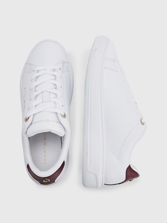 SIGNATURE LEATHER COURT TRAINERS