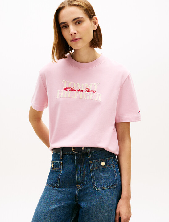 Classic Flock Logo Relaxed T-Shirt