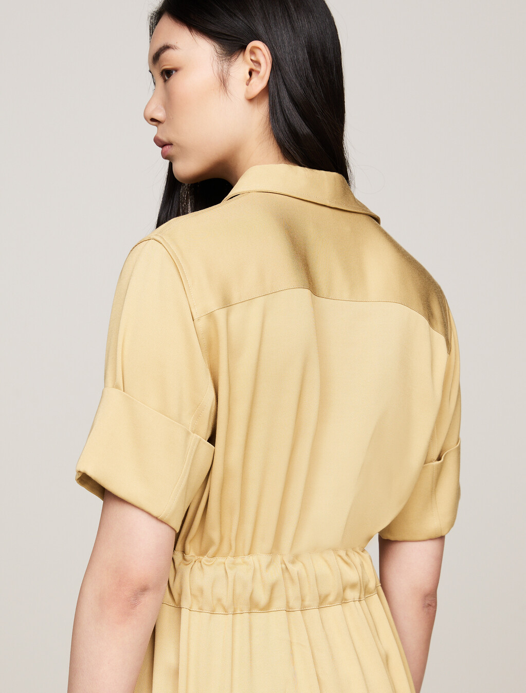 TH Monogram Stamp Midi Utility Dress, Beechwood, hi-res
