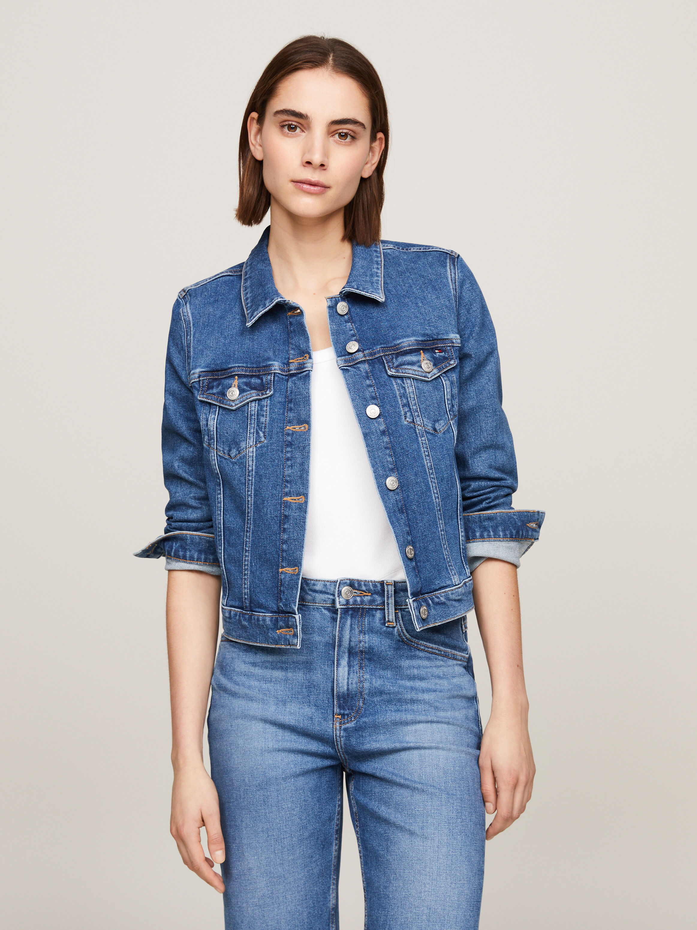 Blue saint slim fit denim jacket sale
