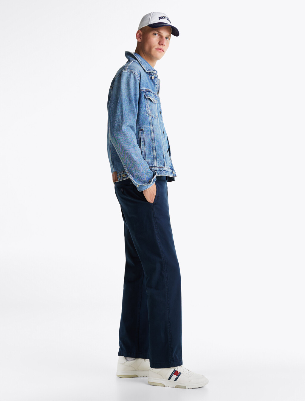 Cotton Twill Straight Leg Chinos, Dark Night Navy, hi-res