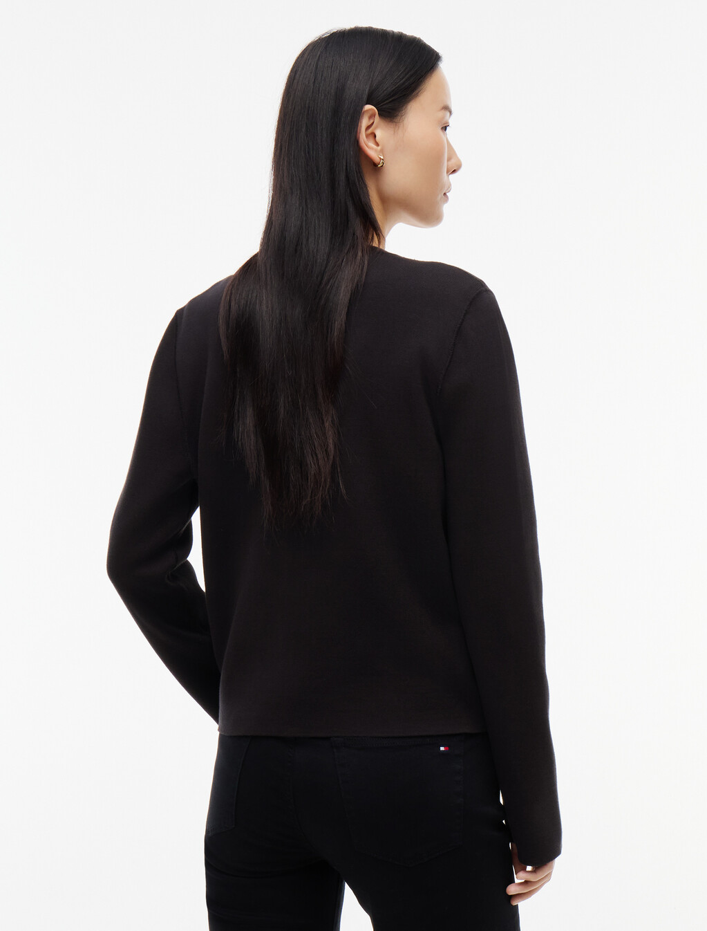 Reversible Cardigan, Black / Mid Grey Heather, hi-res