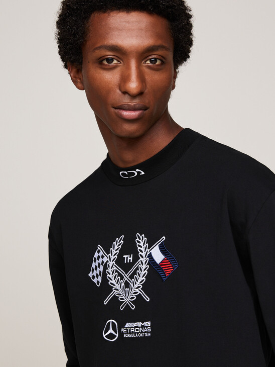 Tommy x Mercedes F1 x CR Logo Long Sleeve T-Shirt