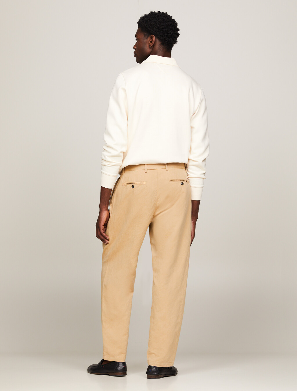Pleated Straight Leg Chinos, Classic Khaki, hi-res