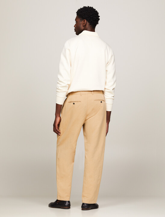 Pleated Straight Leg Chinos