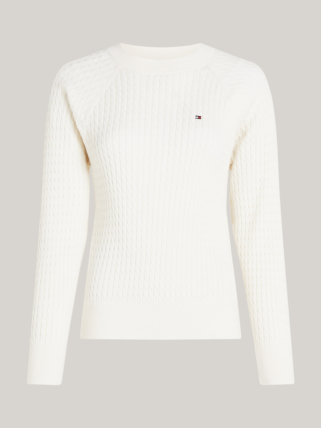 Cable Knit Relaxed Fit Jumper, Ivory Petal, hi-res