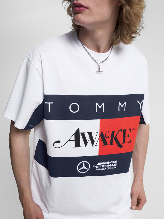 TOMMY X MERCEDES-AMG F1 X AWAKE NY FLAG T-SHIRT