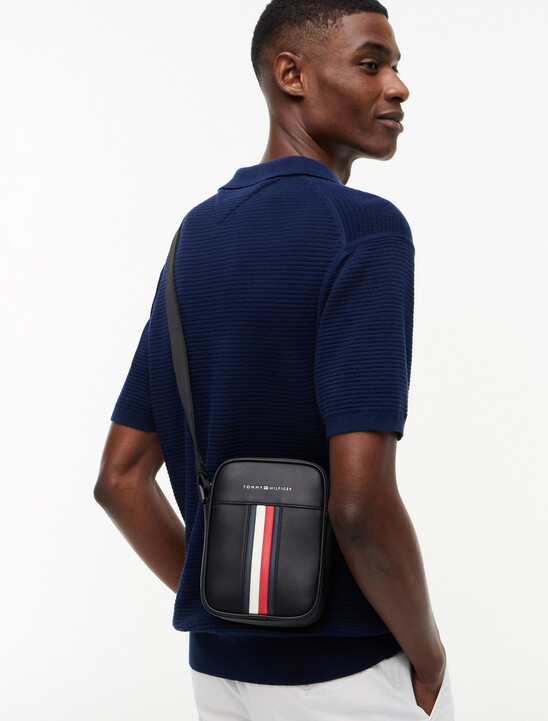 Signature Tape Crossbody Reporter Bag