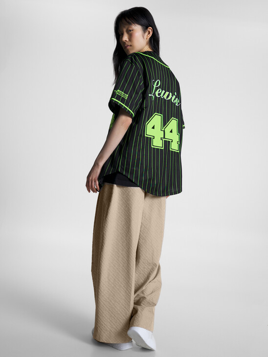 TOMMY X MERCEDES-AMG F1 X AWAKE NY LEWIS HAMILTON BASEBALL SHIRT