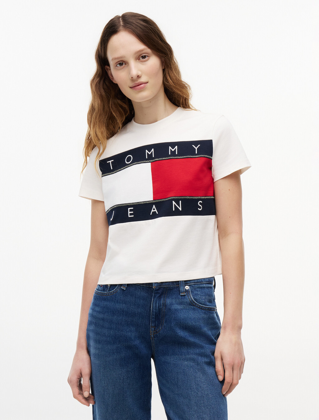 Tommy Flag T-Shirt, Ancient White, hi-res