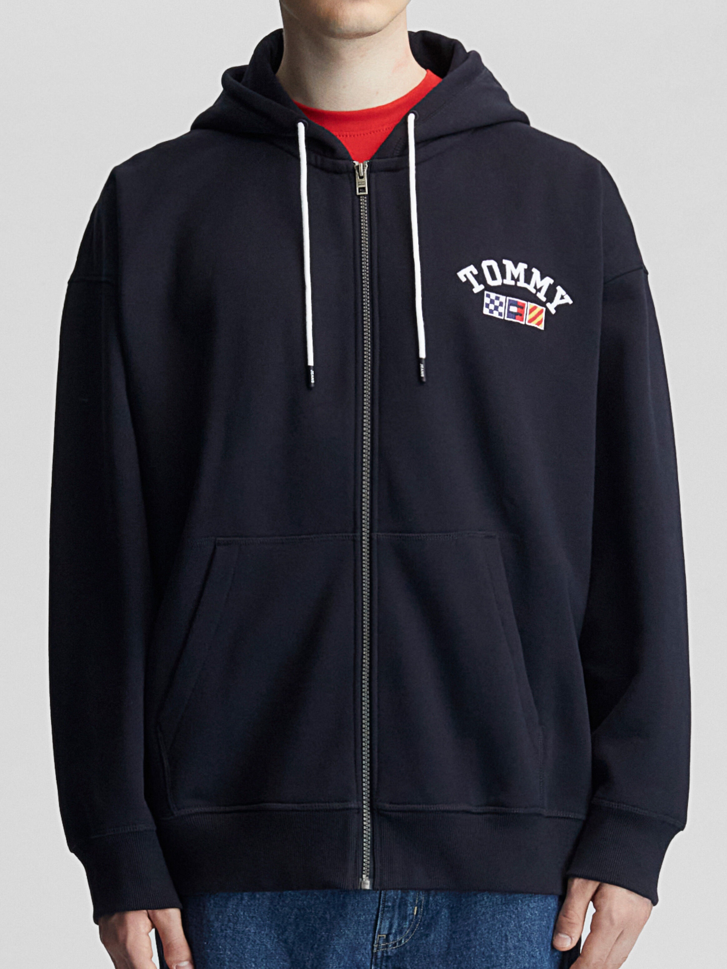 Full zip hoodie tommy hilfiger outlet