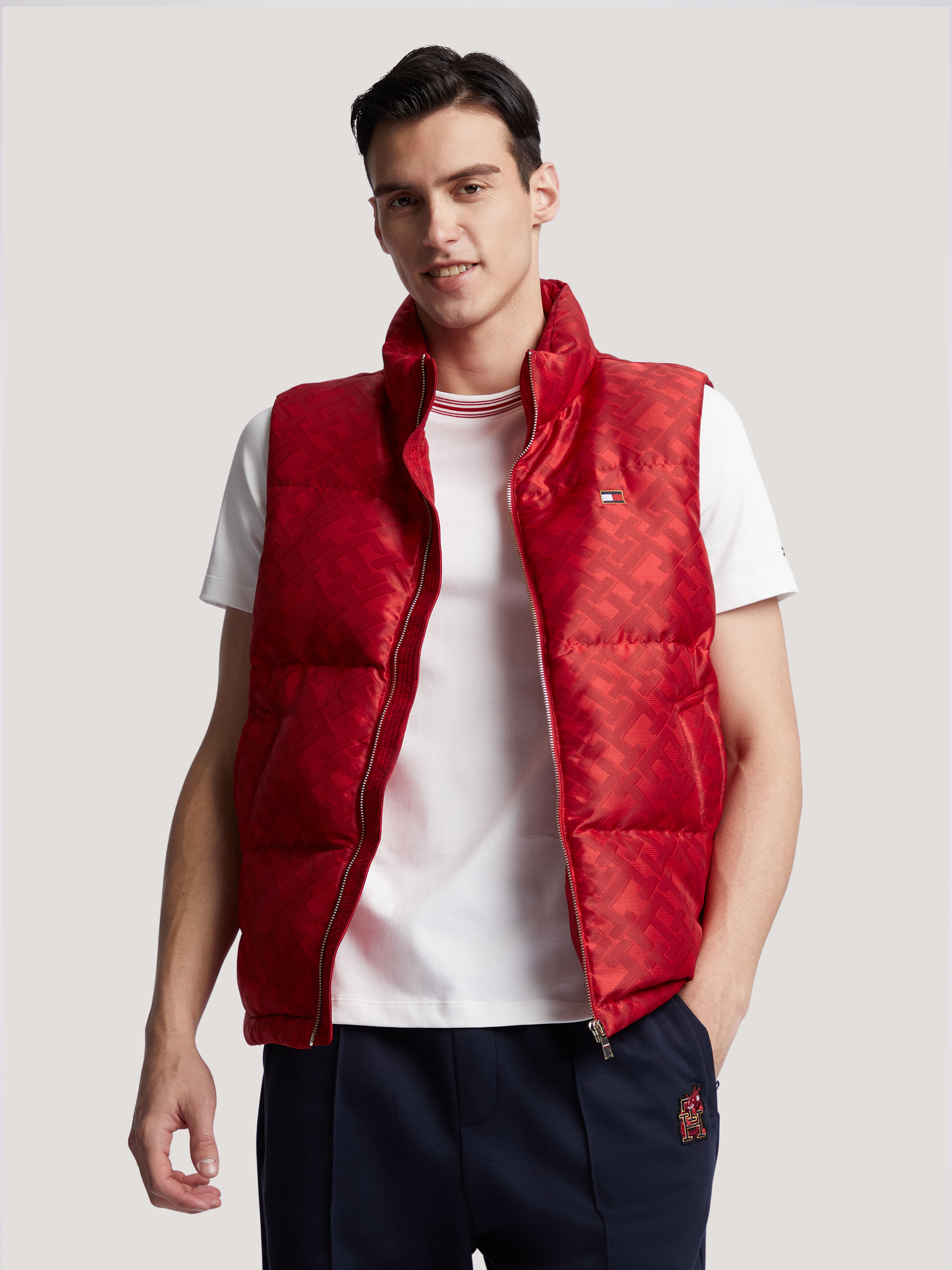 Cheap red shop puffer vest