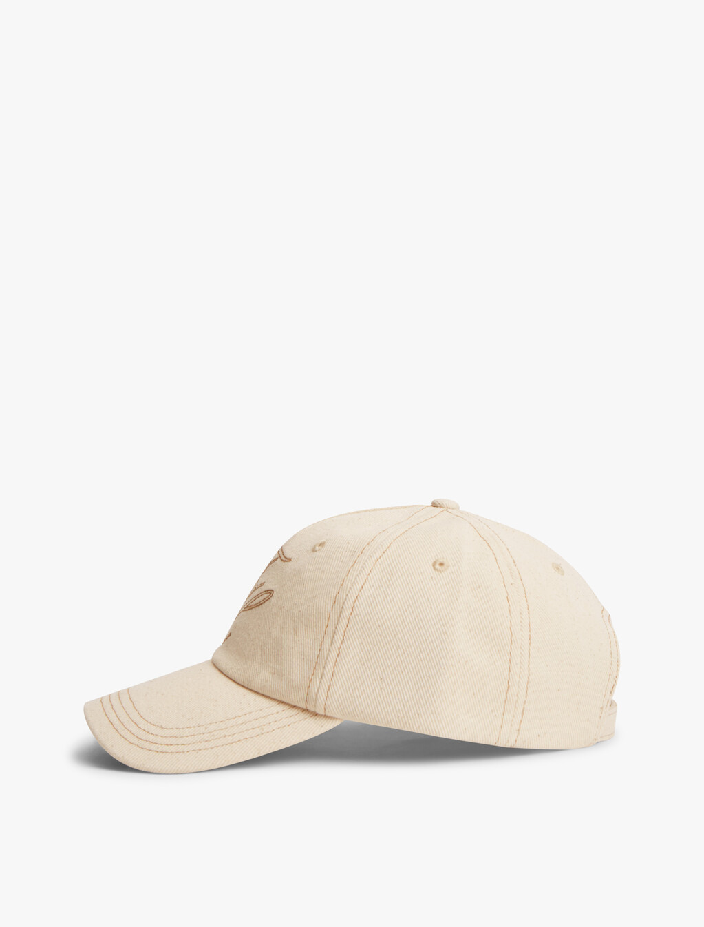 Logo Embroidery Denim Baseball Cap, Natural Denim, hi-res