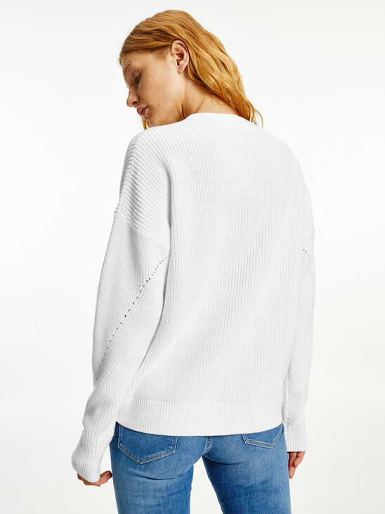 Henley Ribbed Texture Jumper