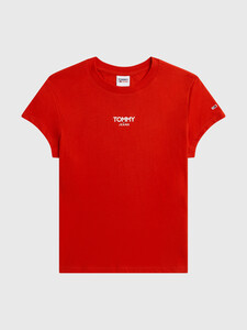 Essential Logo Baby Fit T-Shirt | red | Tommy Hilfiger Singapore