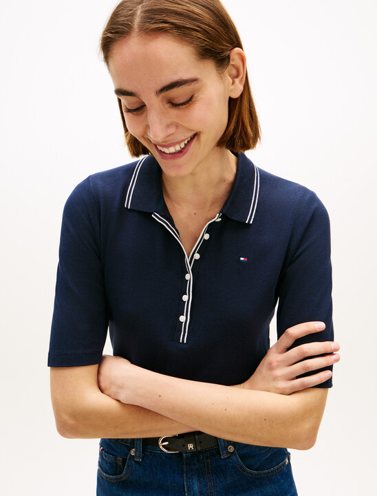 Slim Fit Tipped Half Sleeve Polo Shirt