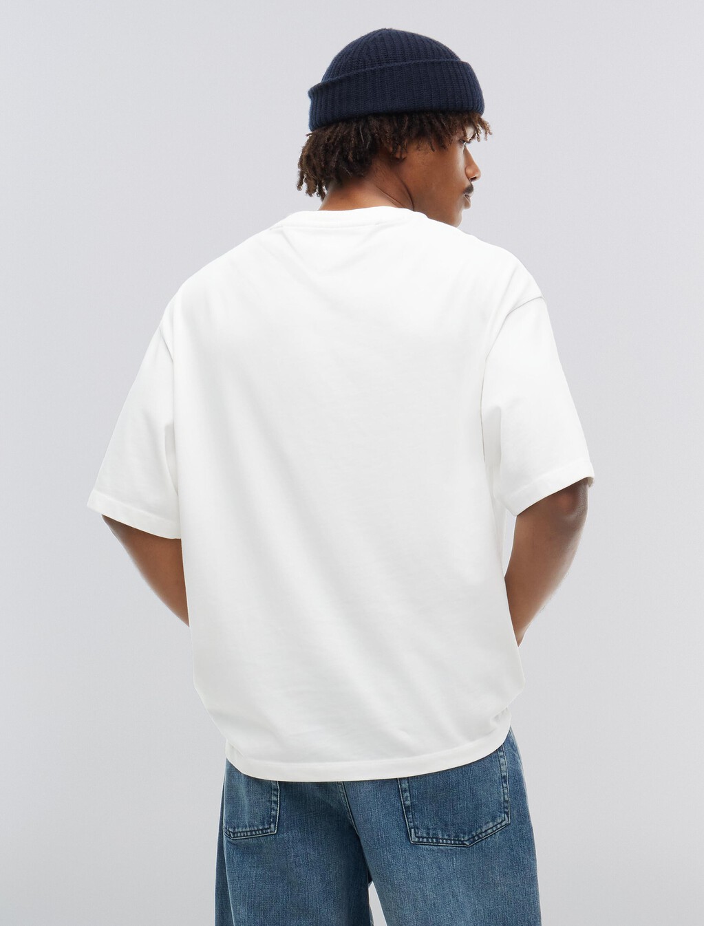 Washed Flag Relaxed Jersey T-Shirt, Ecru, hi-res