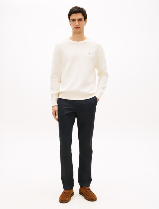 Denton Micro Print Straight Leg Chinos