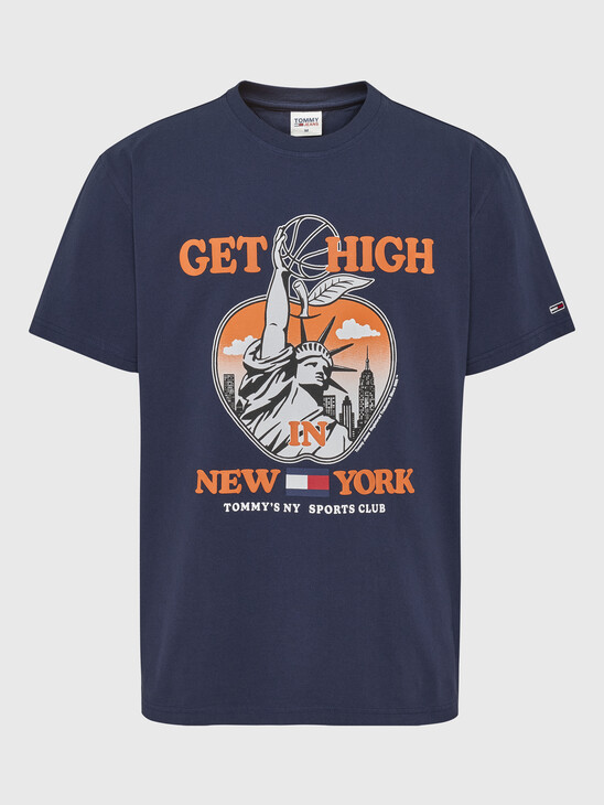 BASKET BALL-INSPIRED RECYCLED COTTON T-SHIRT