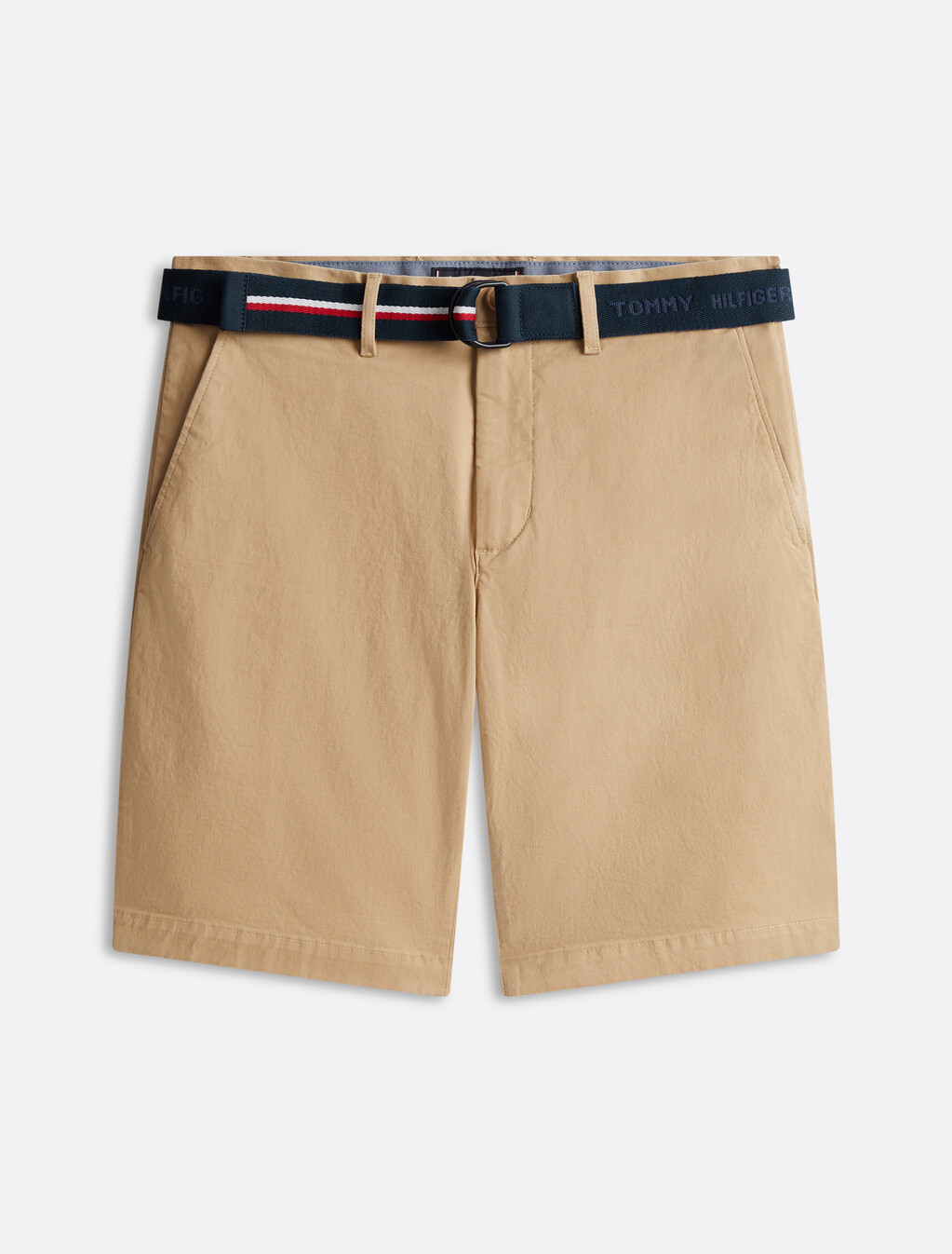 Essential Brooklyn Organic Cotton Twill Shorts With Belt, Desert, hi-res