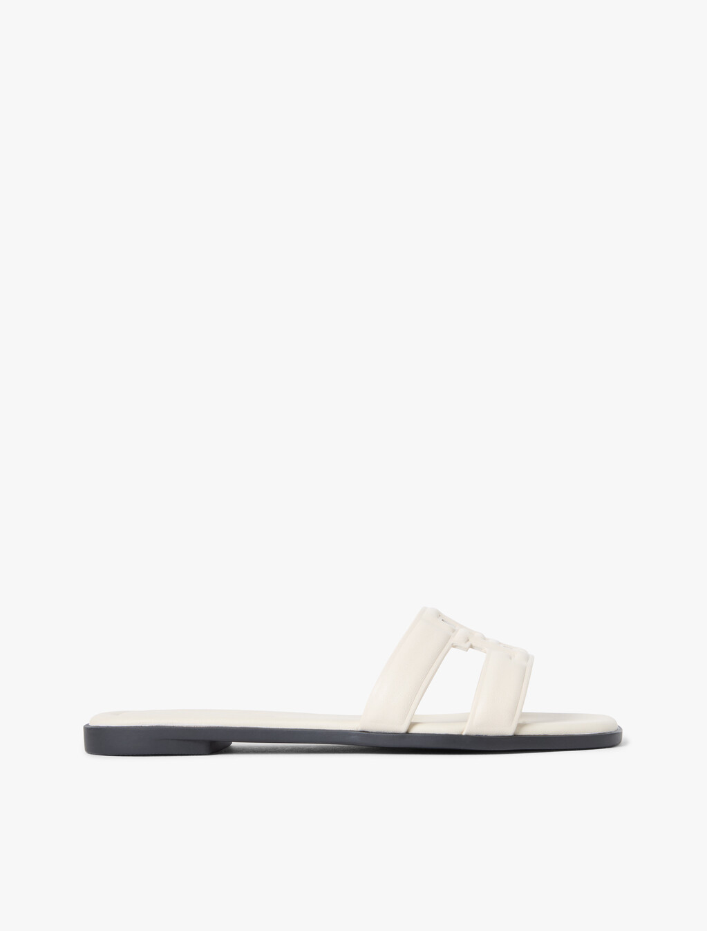 Leather TH Monogram Strap Mules, Classic Beige, hi-res