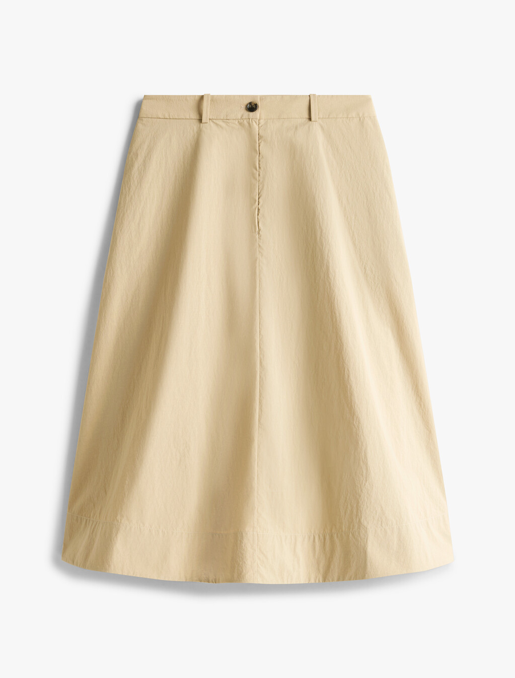 Asia Fit Nylon Chino Midi Skirt, Beige, hi-res