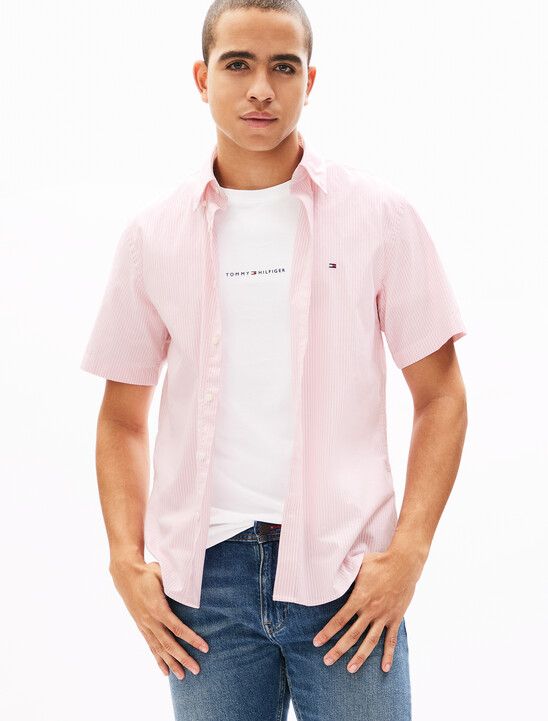 Oxford Stripe Short Sleeve Shirt