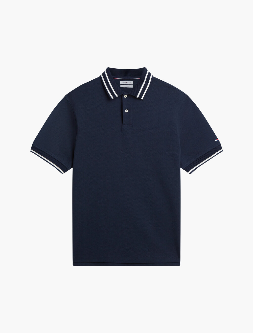 Relaxed Fit Foulard Jacquard Polo Shirt, Navy Blue, hi-res
