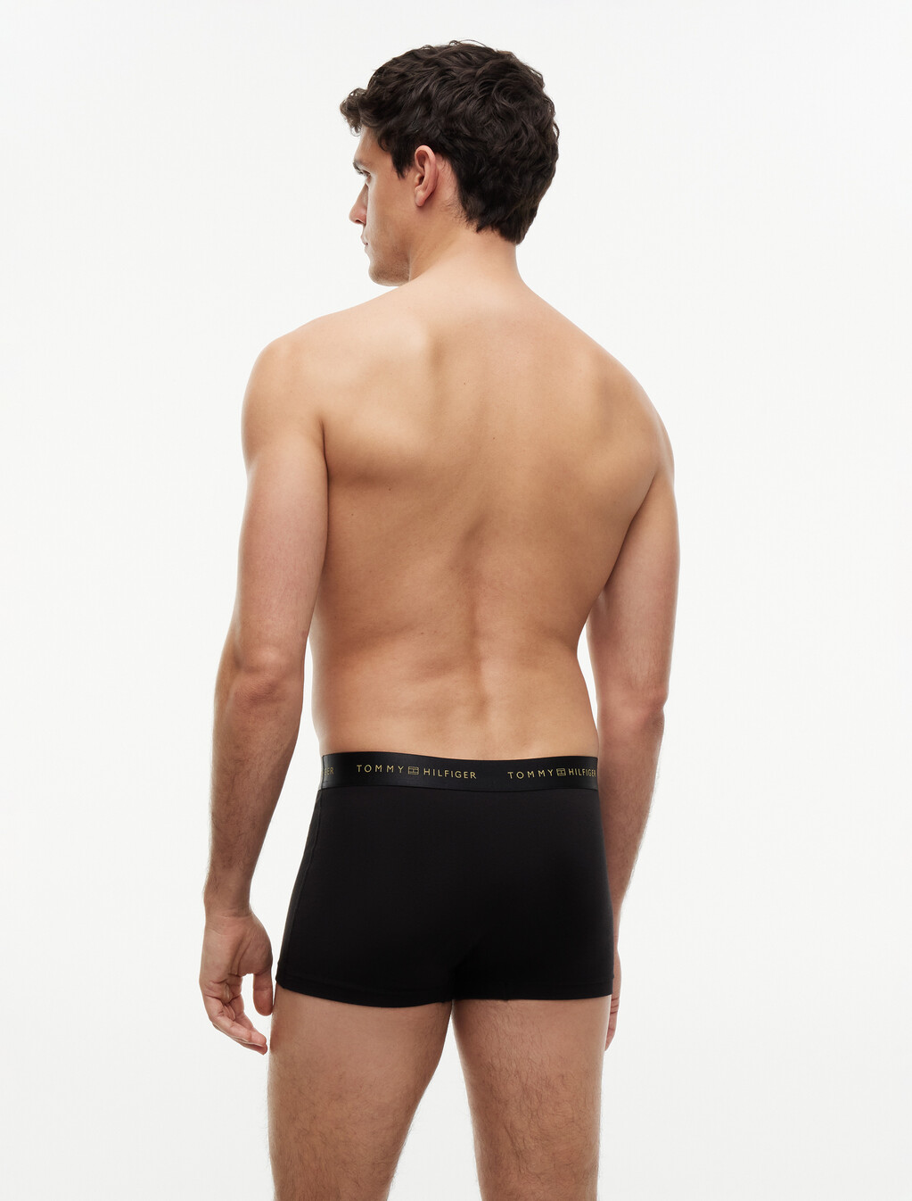 3-Pack Signature Metallic Logo Waistband Trunks, B//Black/Gold/Gold, hi-res