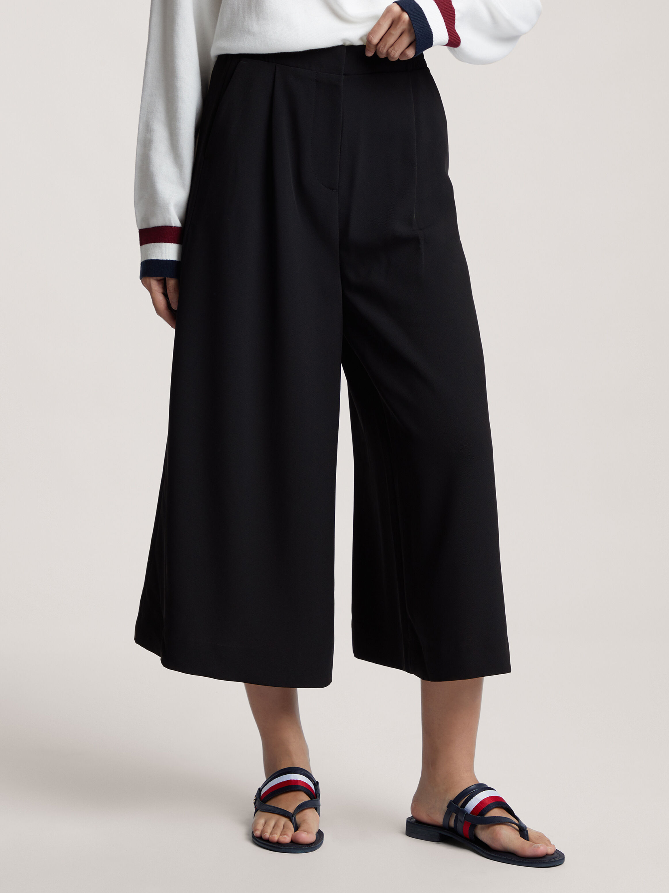 Tommy hilfiger wide leg pants online