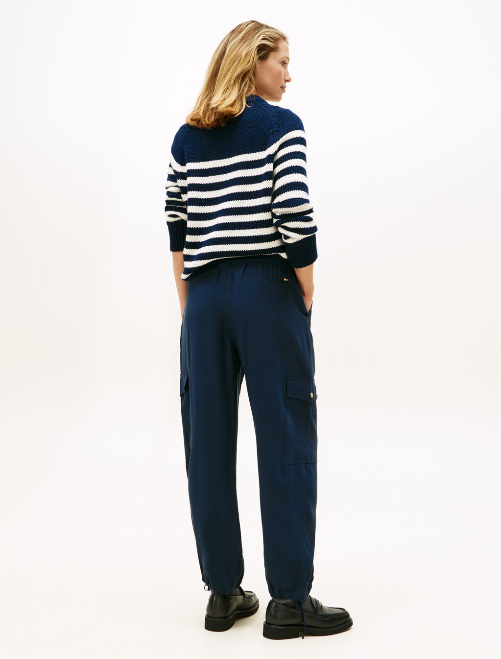 Sanded Fine Twill Cargo Jogger, Dark Night Navy, hi-res