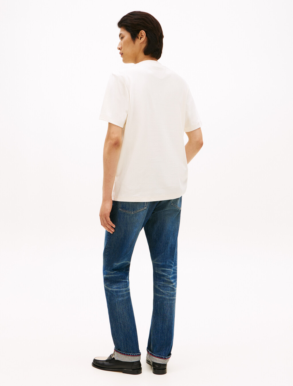 TH Monogram Applique Double Knit T-Shirt, Ivory Petal, hi-res