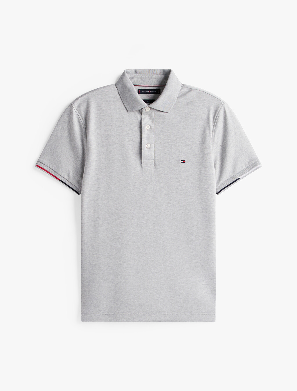 Slim Fit Signature Polo Shirt, Light Grey Heather, hi-res