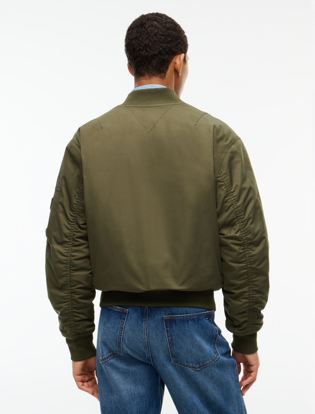 Padded Bomber Jacket, Huntsman Green, hi-res