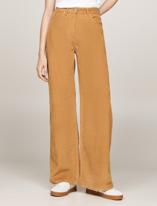 Fine Corduroy Wide Leg Trousers