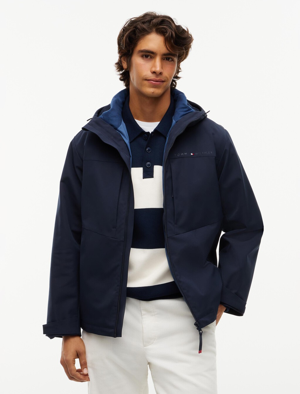 Tech Lightweight Down 3-In-1 Jacket, Navy Blue / Aegean Sea, hi-res