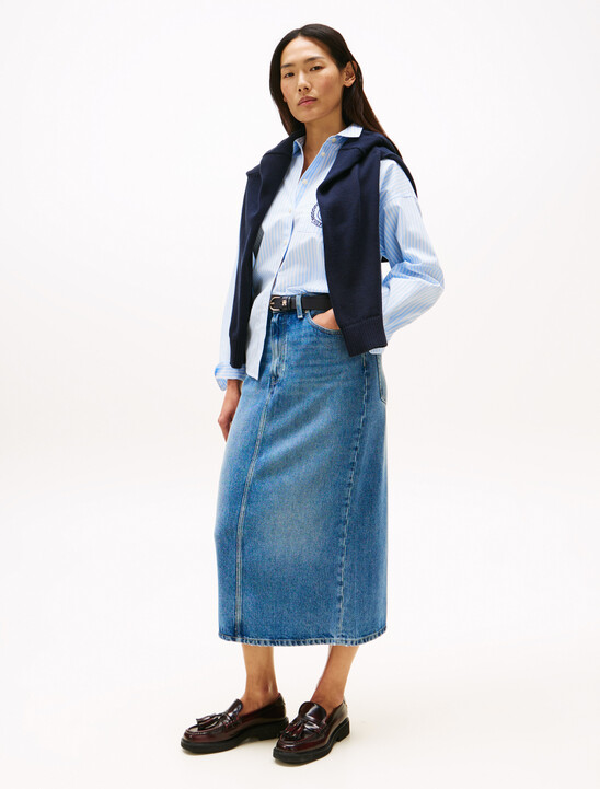 Denim Midi Skirt