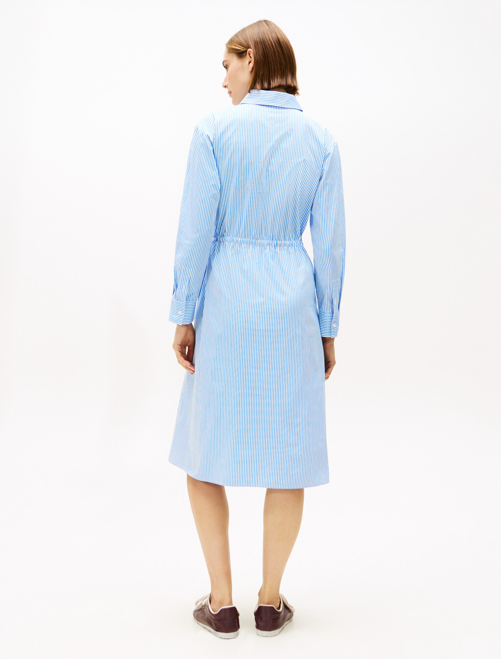 Banker Stripe Shirt Dress, Mesmerizing Blue / Ecru, hi-res