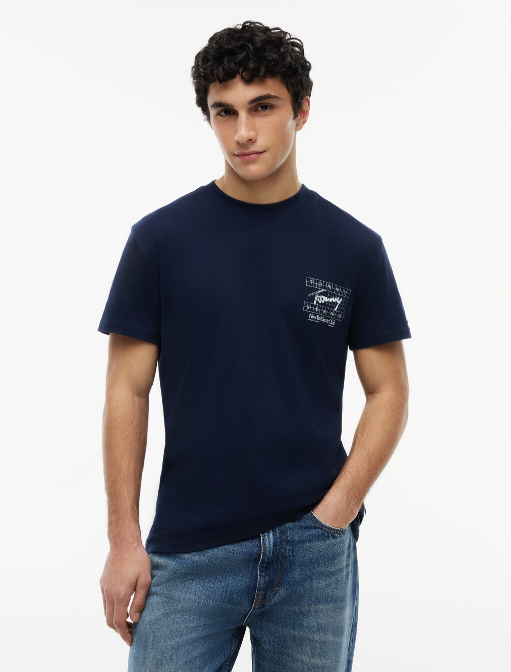 Flag Graphic Print T-Shirt, Dark Night Navy, hi-res
