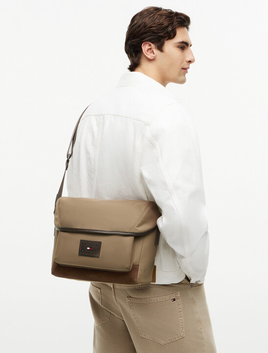 Heritage Logo Patch Crossbody Satchel