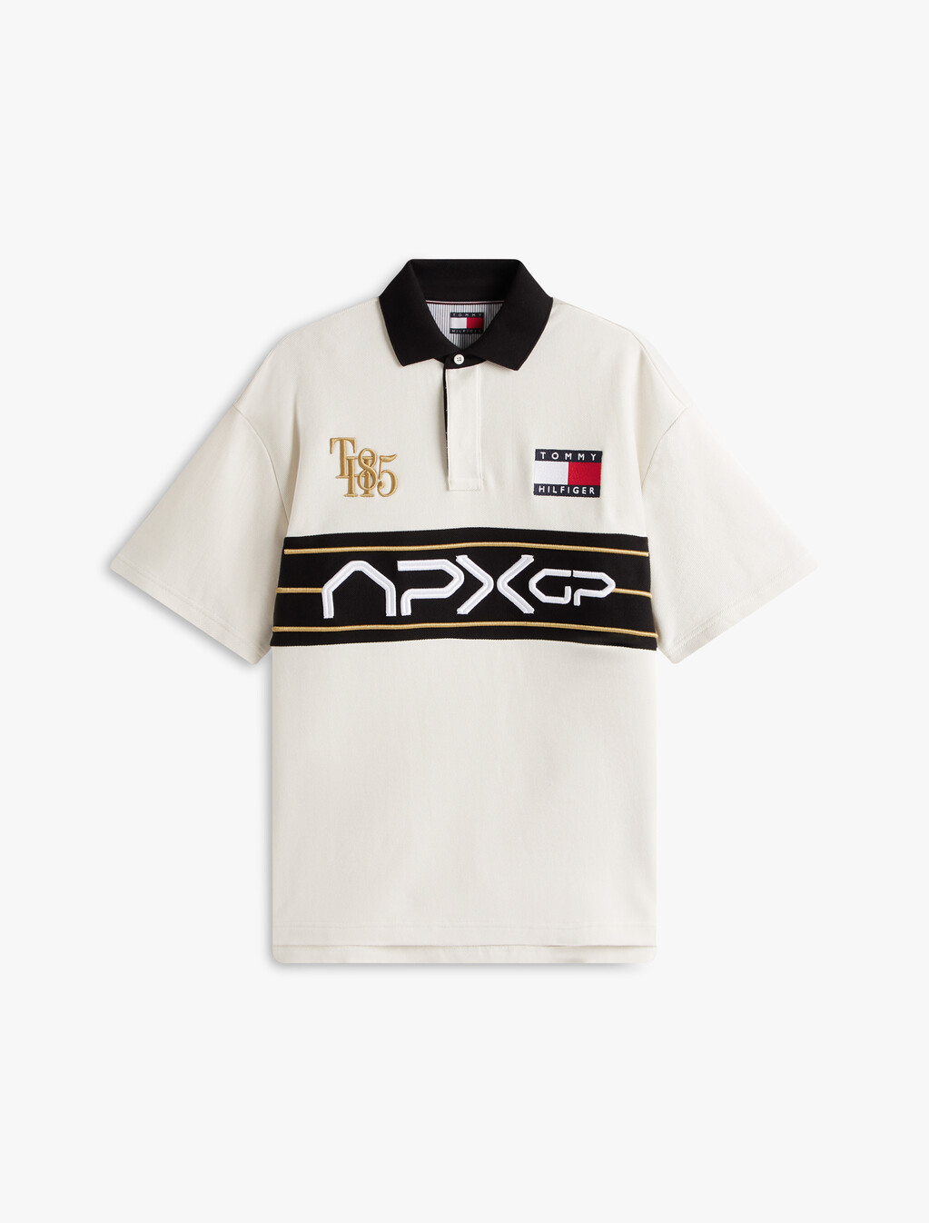 The APXGP Collection Relaxed Logo Polo Shirt, Ivory/Black, hi-res