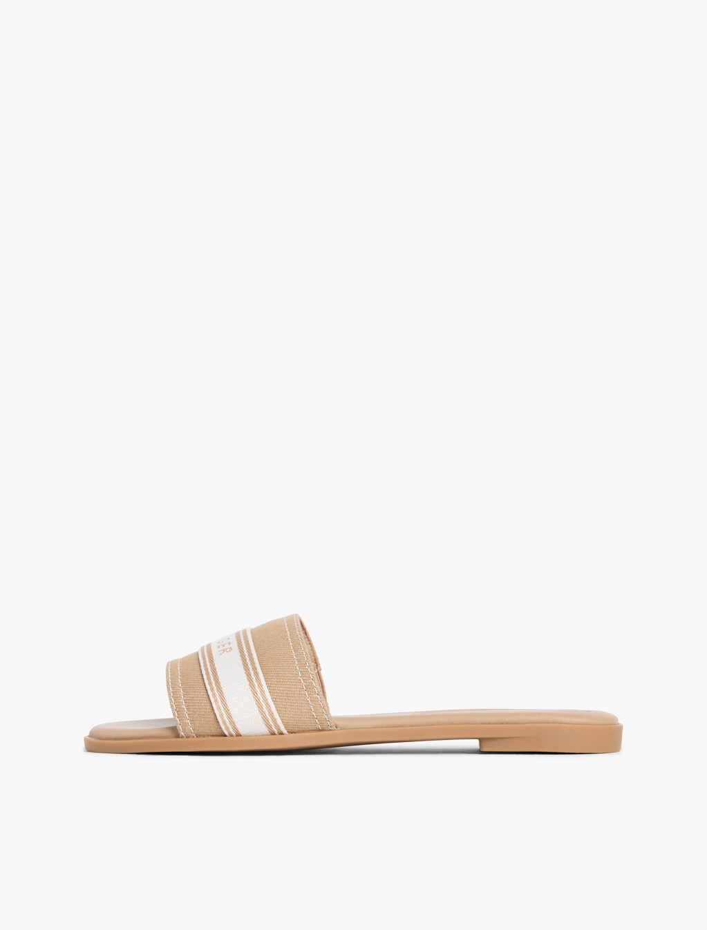 Canvas Denim Webbing Strap Mules, Safari Canvas, hi-res