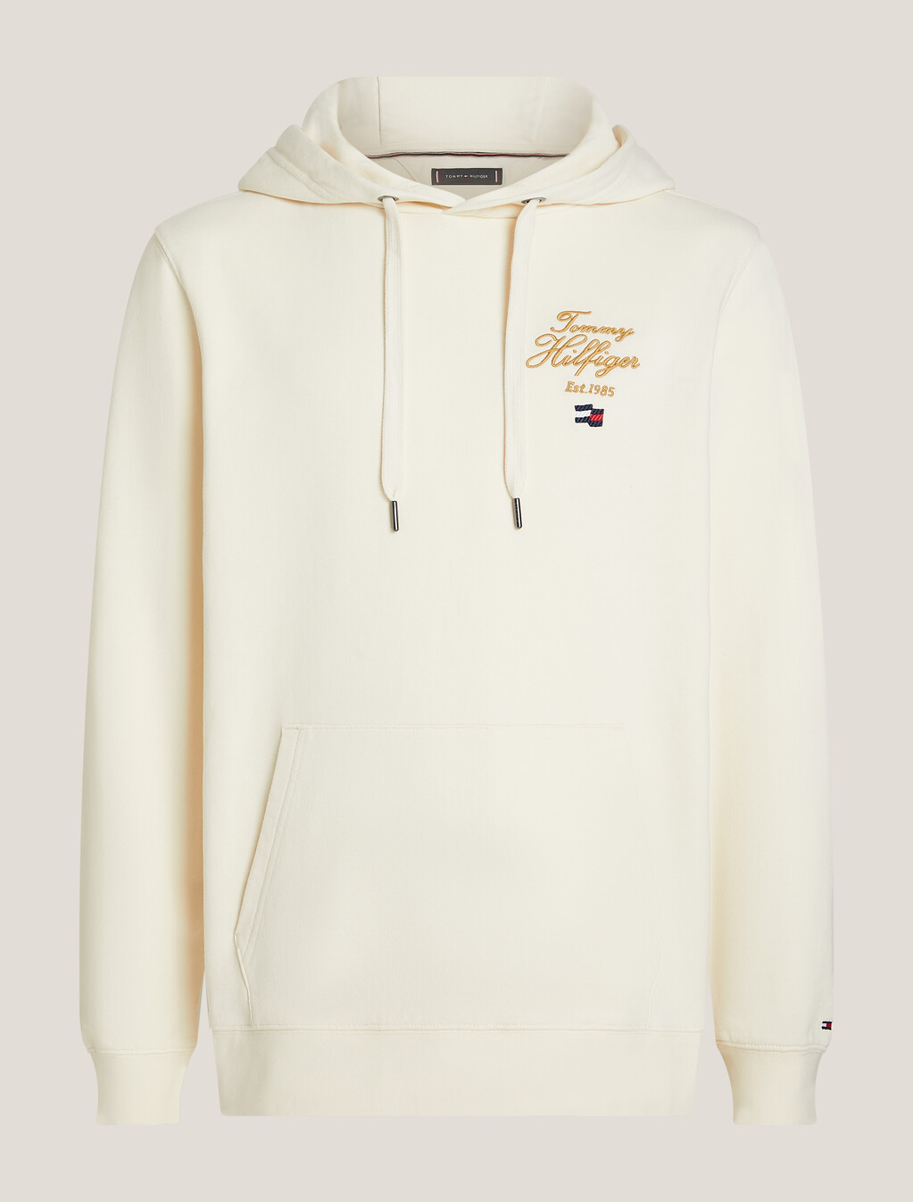 Script Logo Embroidery Hoodie, Ivory Petal, hi-res