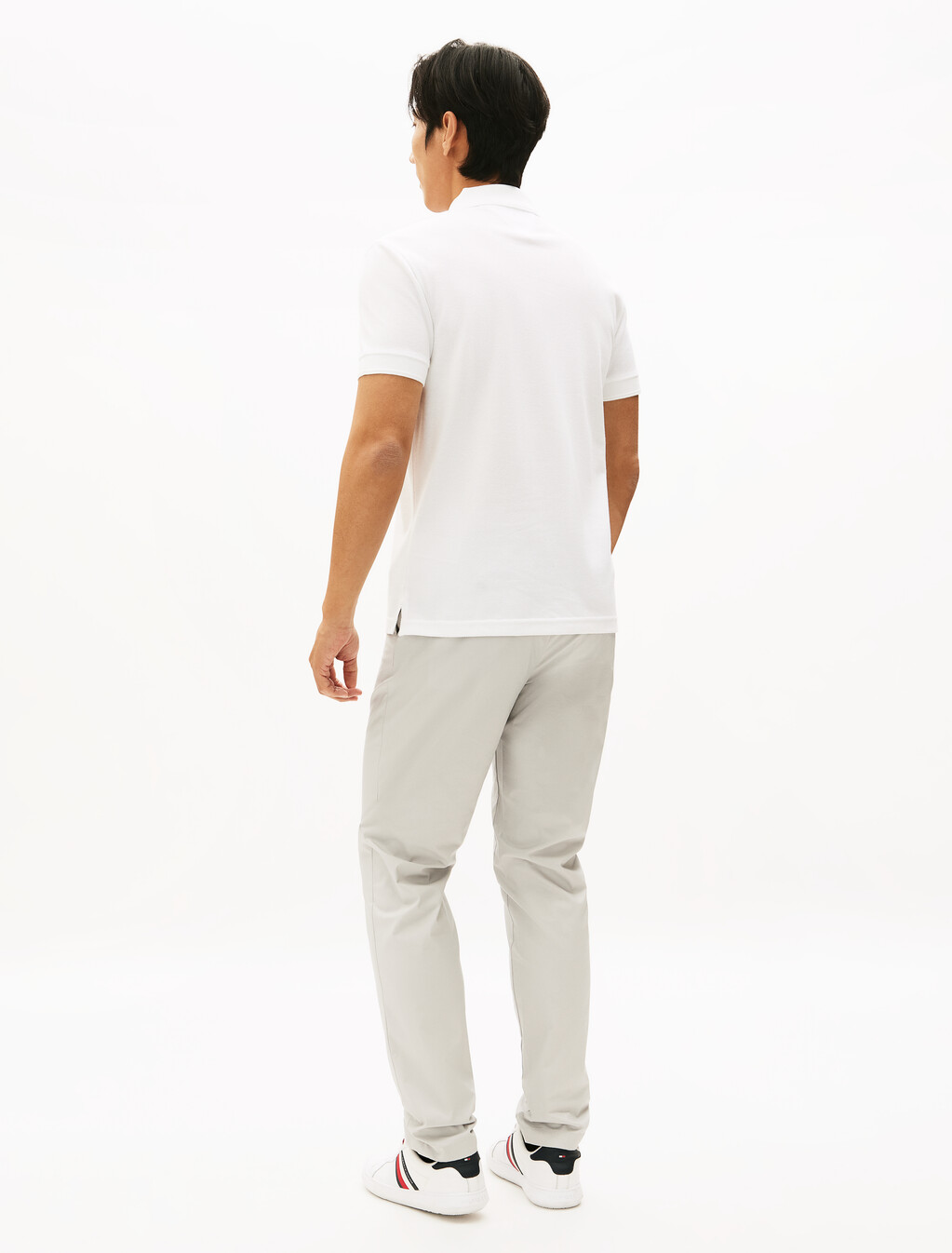 Bubble Knit Regular Polo, White, hi-res