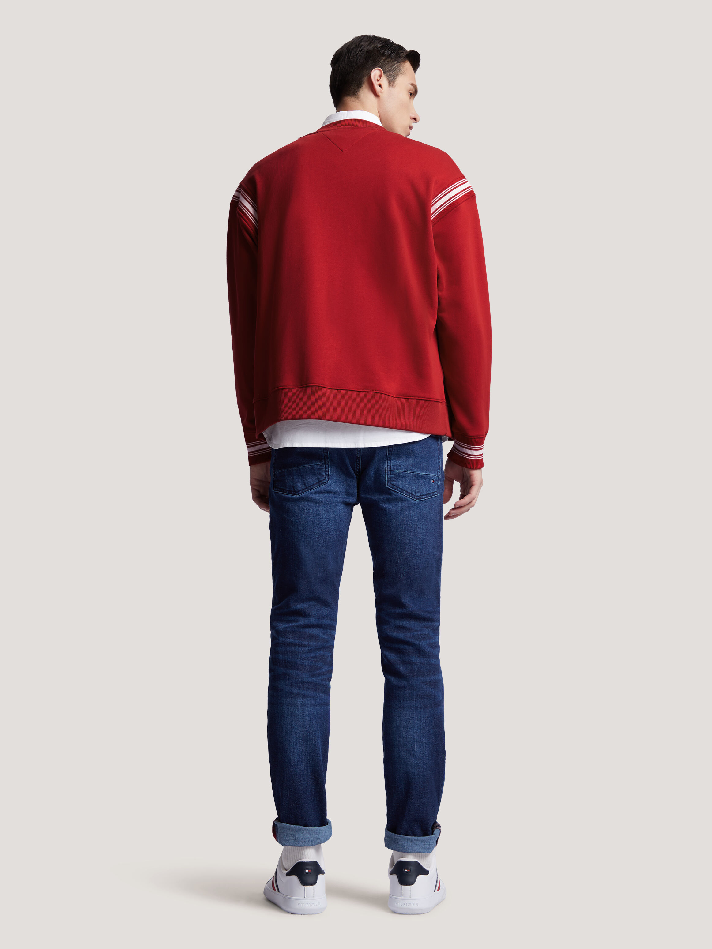 Red clearance sweatshirt cardigan